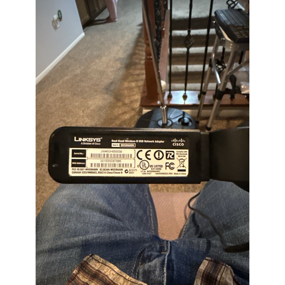 LINKSYS Dual-Band Wireless-N USB Network Adapter. Model# WUSB600N